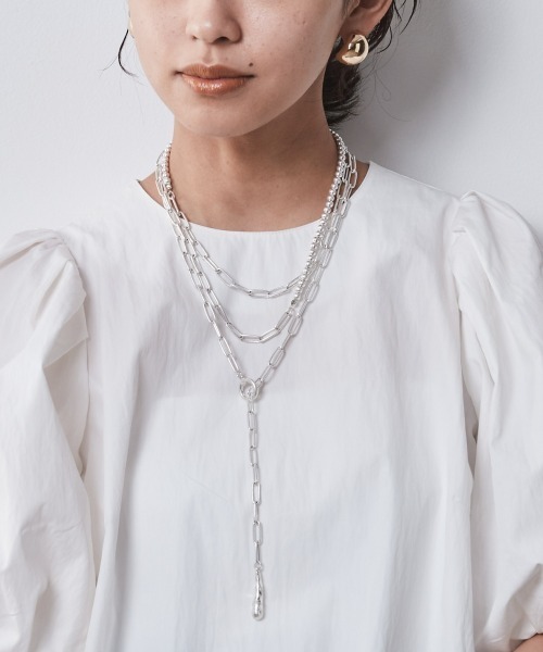 CHIC STYLE(シックスタイル)の「<大きいサイズ>ロングチェーンラリエットネックレス シックスタイル(ネックレス・レディース・シルバー系・FREE)」の14枚目の写真