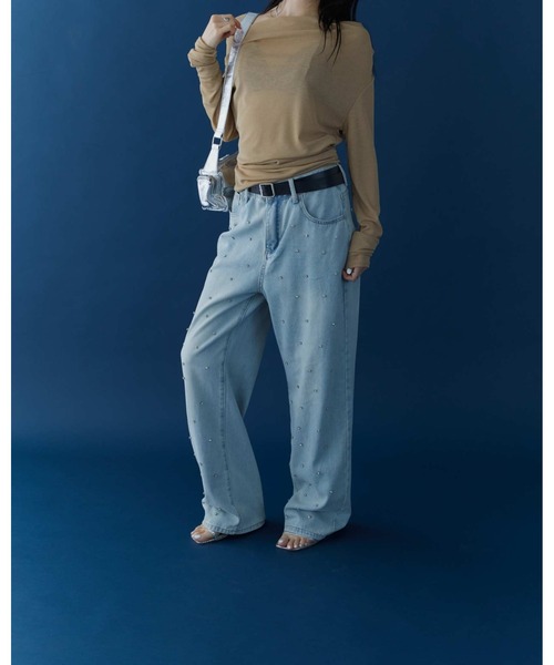 DRWCYS（ドロシーズ）の「ビジューデニム（デニムパンツ・レディース・ライトブルー・SMALL/FREE）」の15枚目の写真