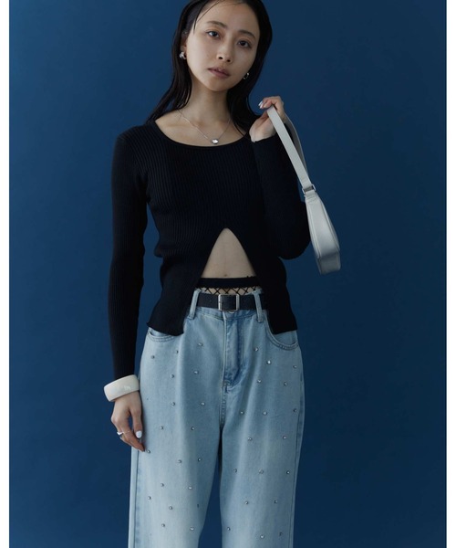 DRWCYS（ドロシーズ）の「ビジューデニム（デニムパンツ・レディース・ライトブルー・SMALL/FREE）」の10枚目の写真