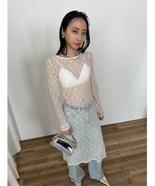 DRWCYS（ドロシーズ）の「ビジューデニム（デニムパンツ・レディース・ライトブルー・SMALL/FREE）」の6枚目の写真