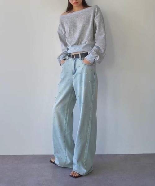 DRWCYS（ドロシーズ）の「ビジューデニム（デニムパンツ・レディース・ライトブルー・SMALL/FREE）」の19枚目の写真