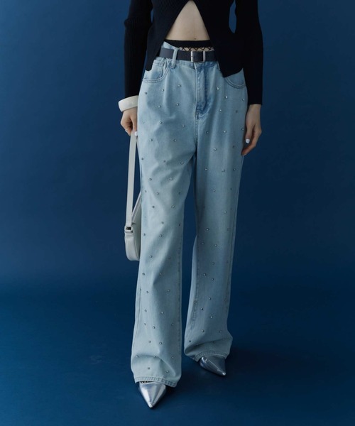 DRWCYS（ドロシーズ）の「ビジューデニム（デニムパンツ・レディース・ライトブルー・SMALL/FREE）」の18枚目の写真