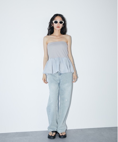 DRWCYS（ドロシーズ）の「ビジューデニム（デニムパンツ・レディース・ライトブルー・SMALL/FREE）」の21枚目の写真