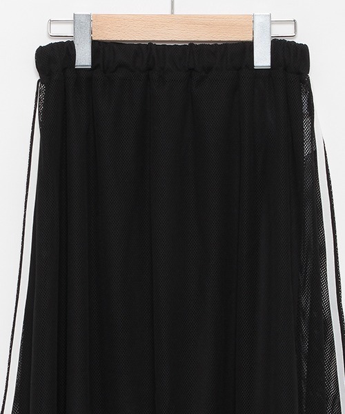LOVETOXIC（ラブトキシック）の「【LTXC】ラインメッシュロングスカート（スカート・キッズ・ブラック/オフホワイト・S/M/L/LL）」の10枚目の写真