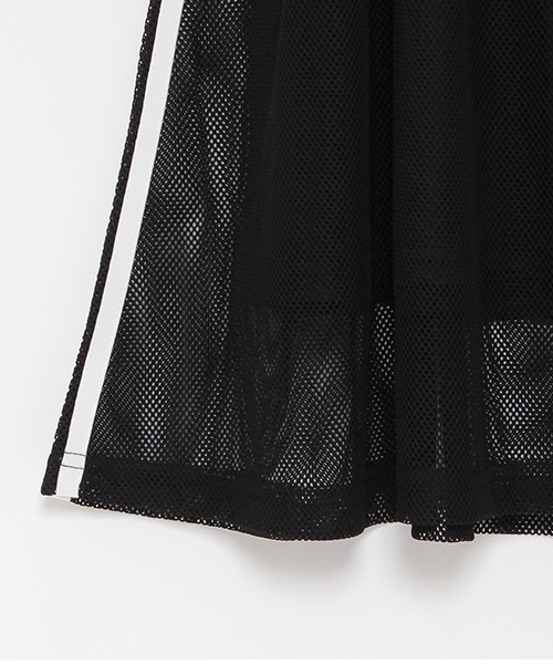 LOVETOXIC（ラブトキシック）の「【LTXC】ラインメッシュロングスカート（スカート・キッズ・ブラック/オフホワイト・S/M/L/LL）」の8枚目の写真