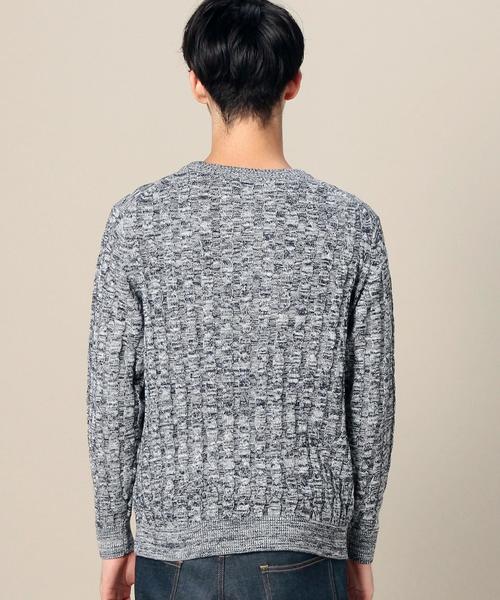 BEAUTY&YOUTH UNITED ARROWS(ビューティーアンドユースユナイテッドアローズ)の「BY ミックス ケーブル クルーネックニット◆(ニット/セーター・メンズ・グレー/ネイビー・MEDIUM/X-LARGE/SMALL/LARGE)」の8枚目の写真