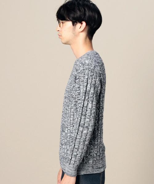 BEAUTY&YOUTH UNITED ARROWS(ビューティーアンドユースユナイテッドアローズ)の「BY ミックス ケーブル クルーネックニット◆(ニット/セーター・メンズ・グレー/ネイビー・MEDIUM/X-LARGE/SMALL/LARGE)」の10枚目の写真