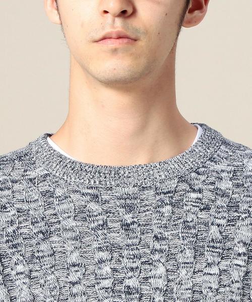 BEAUTY&YOUTH UNITED ARROWS(ビューティーアンドユースユナイテッドアローズ)の「BY ミックス ケーブル クルーネックニット◆(ニット/セーター・メンズ・グレー/ネイビー・MEDIUM/X-LARGE/SMALL/LARGE)」の12枚目の写真
