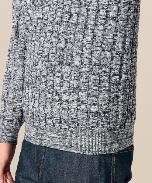BEAUTY&YOUTH UNITED ARROWS(ビューティーアンドユースユナイテッドアローズ)の「BY ミックス ケーブル クルーネックニット◆(ニット/セーター・メンズ・グレー/ネイビー・MEDIUM/X-LARGE/SMALL/LARGE)」の4枚目の写真