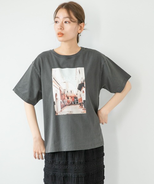 URBAN RESEARCH Sonny Label(アーバンリサーチサニーレーベル)の「フォトプリントTシャツ(Tシャツ/カットソー・レディース・オフホワイト/ブラック/ピンク・FREE)」の12枚目の写真