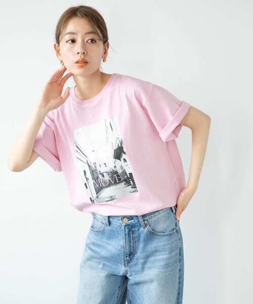 URBAN RESEARCH Sonny Label(アーバンリサーチサニーレーベル)の「フォトプリントTシャツ(Tシャツ/カットソー・レディース・オフホワイト/ブラック/ピンク・FREE)」の19枚目の写真