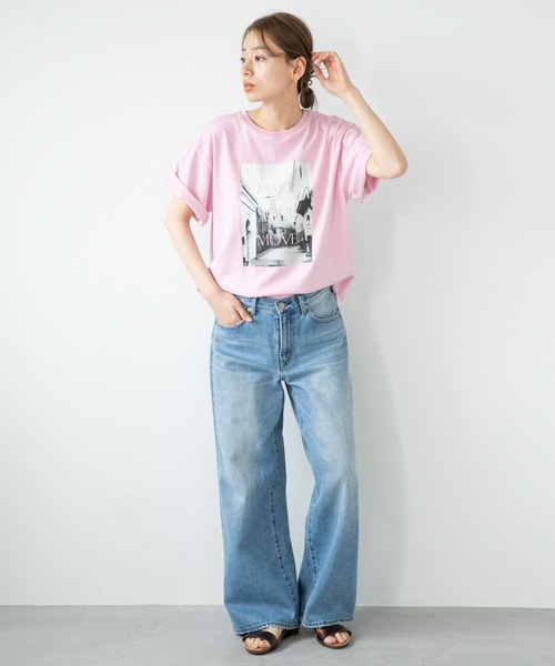 URBAN RESEARCH Sonny Label(アーバンリサーチサニーレーベル)の「フォトプリントTシャツ(Tシャツ/カットソー・レディース・オフホワイト/ブラック/ピンク・FREE)」の22枚目の写真
