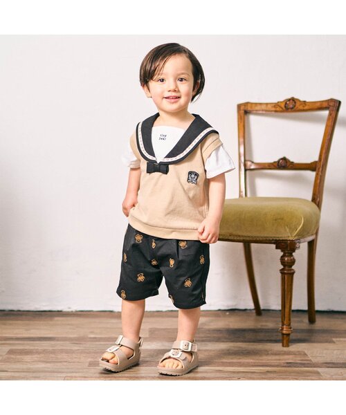 アプレレクール　tiny bear リンクコーデ apres les cours ジャンパースカート 「リンク」tiny bear
