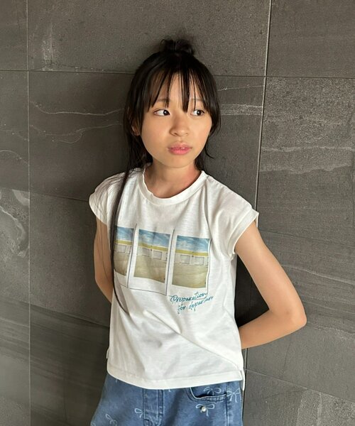 CIAOPANIC TYPY（チャオパニックティピー）の「■【KIDS】アソートロゴフォトフレンチスリーブTEE（Tシャツ/カットソー・キッズ・ホワイト/オフホワイト/ホワイト系その他・SMALL/MEDIUM/LARGE/X-LARGE/XX-LARGE）」の9枚目の写真