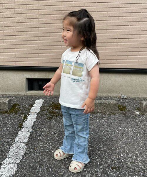 CIAOPANIC TYPY（チャオパニックティピー）の「■【KIDS】アソートロゴフォトフレンチスリーブTEE（Tシャツ/カットソー・キッズ・ホワイト/オフホワイト/ホワイト系その他・SMALL/MEDIUM/LARGE/X-LARGE/XX-LARGE）」の7枚目の写真