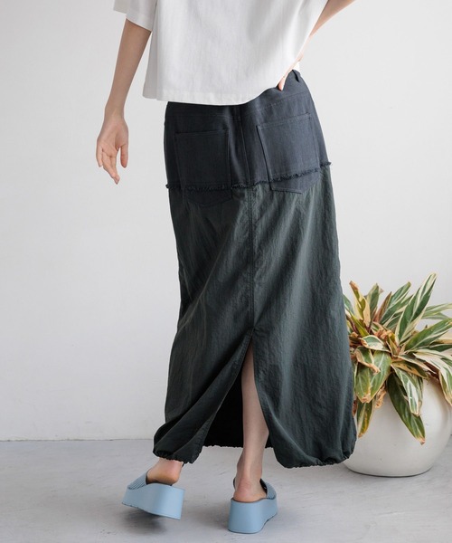 LOWRYS FARM(ローリーズファーム)の「アマオリデニムスカート 111684(デニムスカート・レディース・ブラック/アイボリー・FREE)」の15枚目の写真