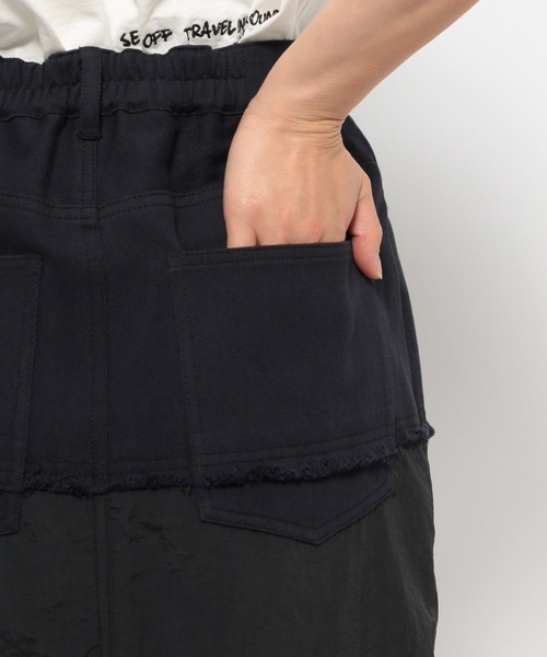 LOWRYS FARM(ローリーズファーム)の「アマオリデニムスカート 111684(デニムスカート・レディース・ブラック/アイボリー・FREE)」の20枚目の写真