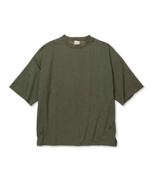 CALEE（キャリー）の「MULTI FUNCTION COMPACT FRENCE TERRY CS（Tシャツ/カットソー・メンズ・オリーブ/チャコールグレー・MEDIUM/LARGE/X-LARGE）」の2枚目の写真