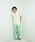 moyan ecri�i������ �G�N���j�́u<moyan ecri>�V�A�[�`�F�b�N���C�h���[�Y�p���copal sheer check pants�i���̑��p���c�j�v�b���C�g�O���[��