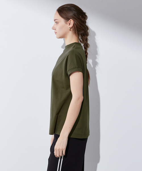 LE SOUK HOLIDAY(ルスークホリデー)の「【接触冷感・UVカット・汗じみ防止】フラワープリントTシャツ(Tシャツ/カットソー・レディース・グリーン/カーキ/ブラック・M/L)」の18枚目の写真