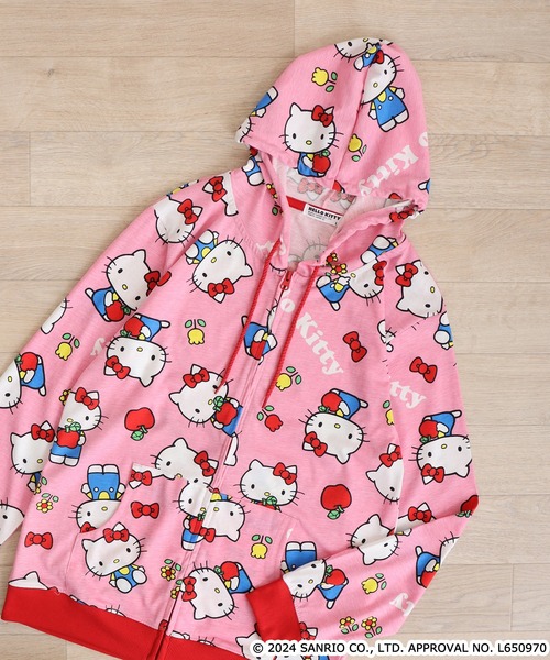 sanrio(サンリオ)の「sanrio サンリオキャラクターズ 総柄ZIPパーカー(パーカー・メンズ・レッド/ホワイト/ピンク/サックスブルー/ライトパープル/ブルーグレー・LL/M/L)」の1枚目の写真