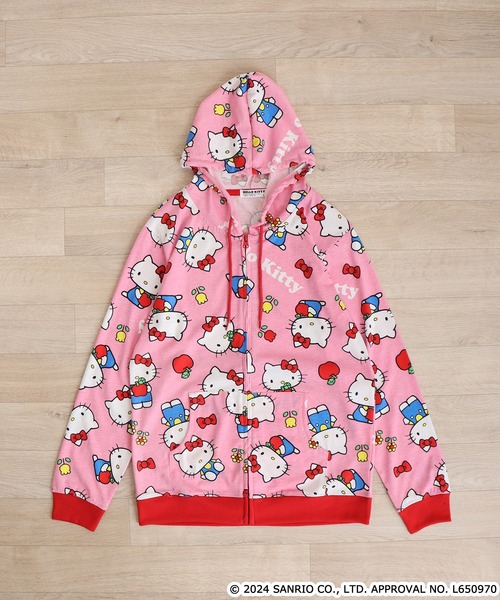 sanrio(サンリオ)の「sanrio サンリオキャラクターズ 総柄ZIPパーカー(パーカー・メンズ・レッド/ホワイト/ピンク/サックスブルー/ライトパープル/ブルーグレー・LL/M/L)」の11枚目の写真