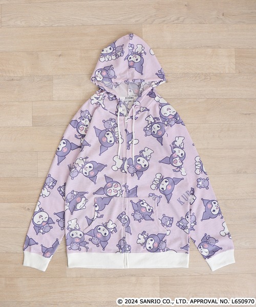 sanrio(サンリオ)の「sanrio サンリオキャラクターズ 総柄ZIPパーカー(パーカー・メンズ・レッド/ホワイト/ピンク/サックスブルー/ライトパープル/ブルーグレー・LL/M/L)」の12枚目の写真