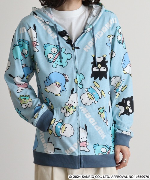 sanrio(サンリオ)の「sanrio サンリオキャラクターズ 総柄ZIPパーカー(パーカー・メンズ・レッド/ホワイト/ピンク/サックスブルー/ライトパープル/ブルーグレー・LL/M/L)」の18枚目の写真