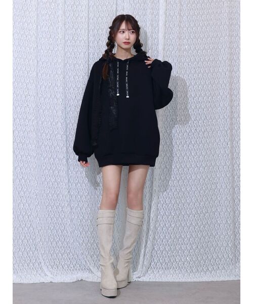 EATME（イートミー）の「【EATME×ENAKO】ロゴ刺しゅうパーカー（パーカー・レディース・オフホワイト/ブラック・FREE）」の19枚目の写真