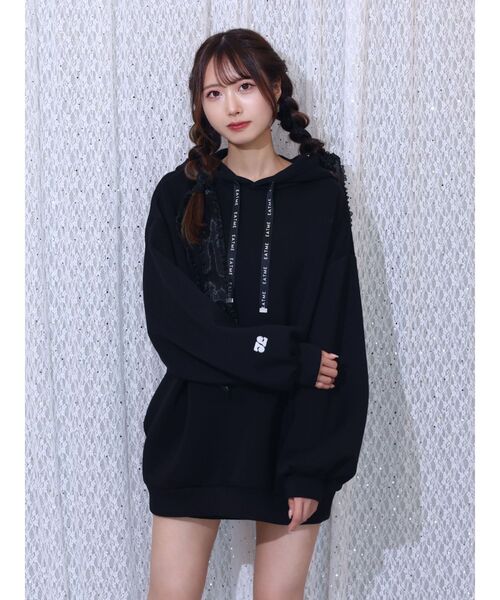 EATME（イートミー）の「【EATME×ENAKO】ロゴ刺しゅうパーカー（パーカー・レディース・オフホワイト/ブラック・FREE）」の20枚目の写真