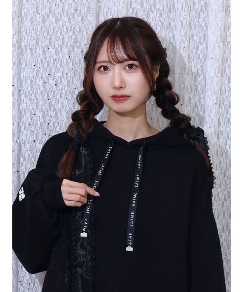 EATME（イートミー）の「【EATME×ENAKO】ロゴ刺しゅうパーカー（パーカー・レディース・オフホワイト/ブラック・FREE）」の21枚目の写真