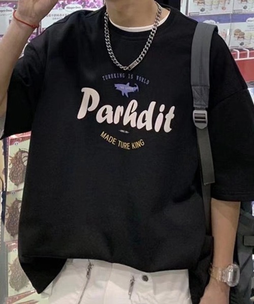 NOWLE（ノウル）の「【NOWLE】ビッグシルエット グラフィック フロント プリント 半袖 Tシャツ（Tシャツ/カットソー・メンズ・ホワイト/ブラック・MEDIUM/LARGE/X-LARGE）」の2枚目の写真