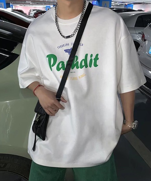 NOWLE（ノウル）の「【NOWLE】ビッグシルエット グラフィック フロント プリント 半袖 Tシャツ（Tシャツ/カットソー・メンズ・ホワイト/ブラック・MEDIUM/LARGE/X-LARGE）」の3枚目の写真