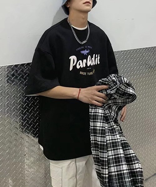 NOWLE（ノウル）の「【NOWLE】ビッグシルエット グラフィック フロント プリント 半袖 Tシャツ（Tシャツ/カットソー・メンズ・ホワイト/ブラック・MEDIUM/LARGE/X-LARGE）」の17枚目の写真