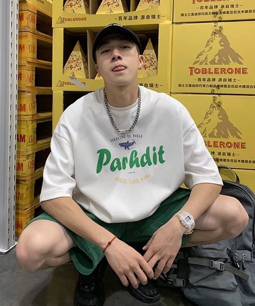 NOWLE（ノウル）の「【NOWLE】ビッグシルエット グラフィック フロント プリント 半袖 Tシャツ（Tシャツ/カットソー・メンズ・ホワイト/ブラック・MEDIUM/LARGE/X-LARGE）」の8枚目の写真