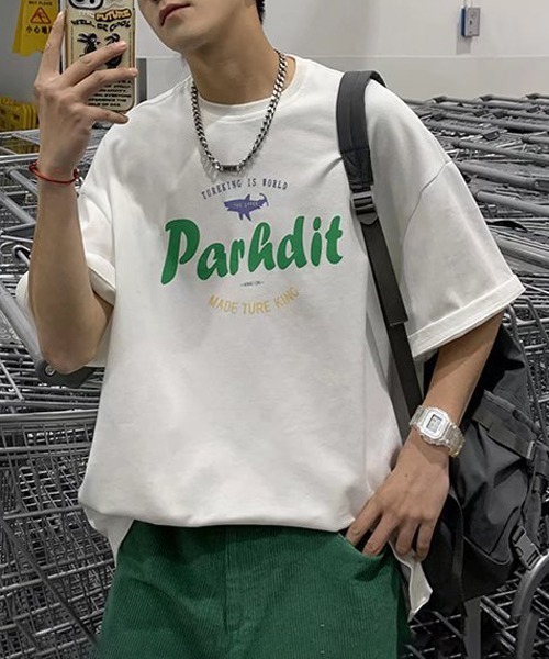 NOWLE（ノウル）の「【NOWLE】ビッグシルエット グラフィック フロント プリント 半袖 Tシャツ（Tシャツ/カットソー・メンズ・ホワイト/ブラック・MEDIUM/LARGE/X-LARGE）」の6枚目の写真