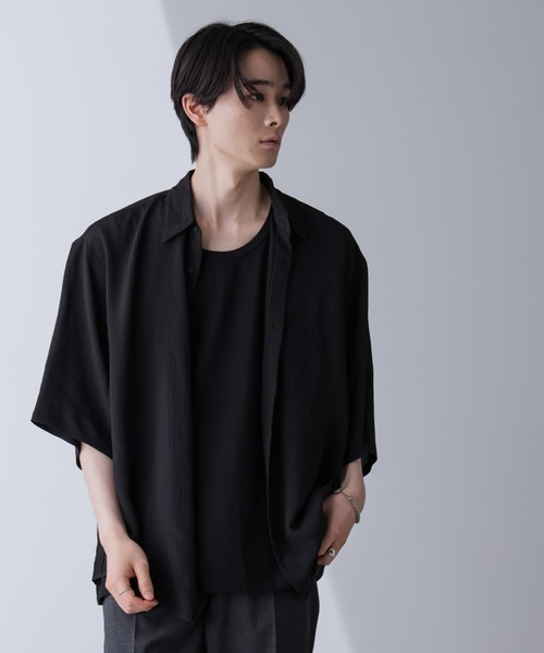 NANO universe（ナノユニバース）の「リラックススムースタンクトップ（Tシャツ/カットソー・メンズ・ブラック/ホワイト・M/L）」の15枚目の写真