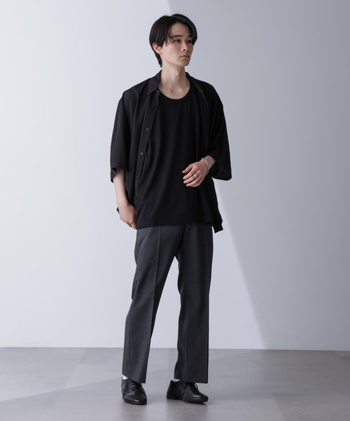 NANO universe（ナノユニバース）の「リラックススムースタンクトップ（Tシャツ/カットソー・メンズ・ブラック/ホワイト・M/L）」の17枚目の写真