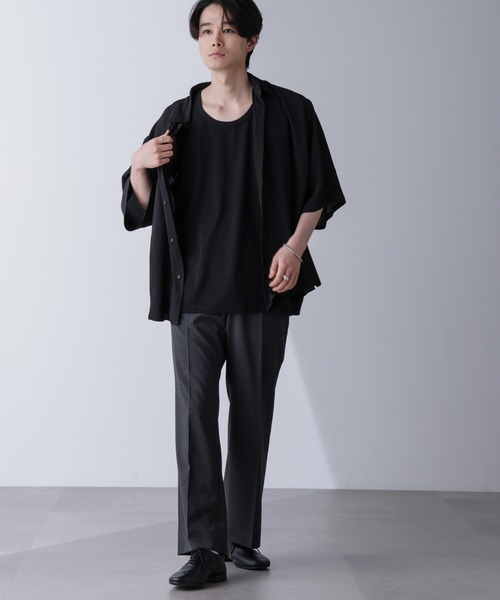 NANO universe（ナノユニバース）の「リラックススムースタンクトップ（Tシャツ/カットソー・メンズ・ブラック/ホワイト・M/L）」の18枚目の写真