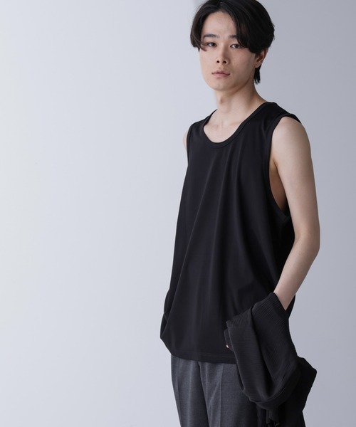 NANO universe（ナノユニバース）の「リラックススムースタンクトップ（Tシャツ/カットソー・メンズ・ブラック/ホワイト・M/L）」の11枚目の写真