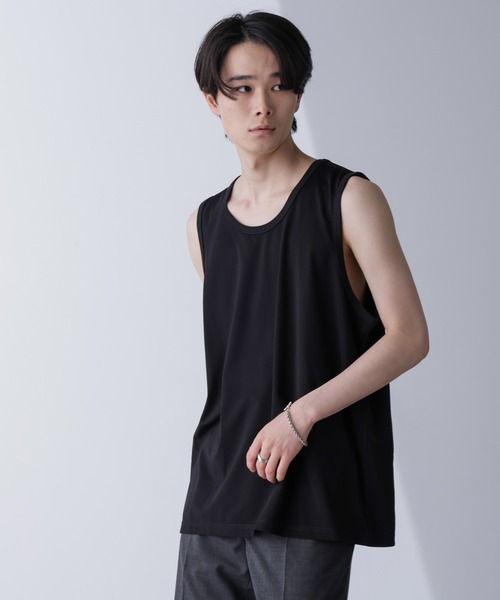 NANO universe（ナノユニバース）の「リラックススムースタンクトップ（Tシャツ/カットソー・メンズ・ブラック/ホワイト・M/L）」の13枚目の写真