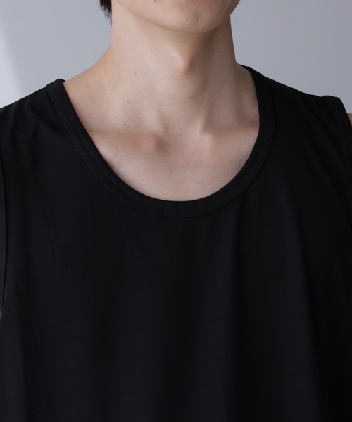 NANO universe（ナノユニバース）の「リラックススムースタンクトップ（Tシャツ/カットソー・メンズ・ブラック/ホワイト・M/L）」の22枚目の写真