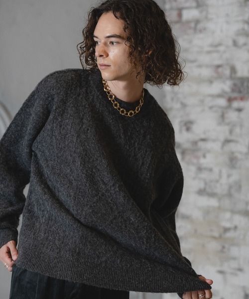 CASPER JOHN(キャスパージョン)の「Fragrance cable knit/フレグランスケーブルニット(ニット/セーター・メンズ・カーキ/ブラック/アイボリー/オレンジ・LARGE/MEDIUM/SMALL/X-SMALL)」の17枚目の写真