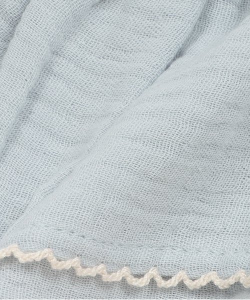 petit main（プティマイン）の「ピコミシン付きフリル襟スタイ（スタイ/よだれかけ・キッズ・ライトブルー/ネイビー/アイボリー・FREE）」の8枚目の写真