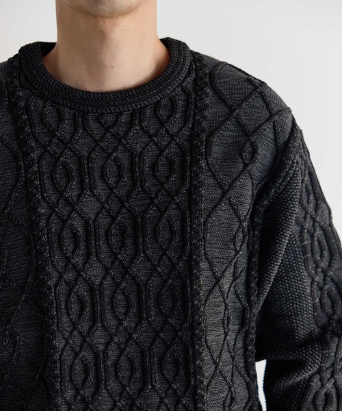 UNION STATION（ユニオンステーション）の「ケーブル編みプルオーバーニット（ニット/セーター・メンズ・クリーム/ブラック/ネイビー/ボルドー・M/L/LL）」の13枚目の写真