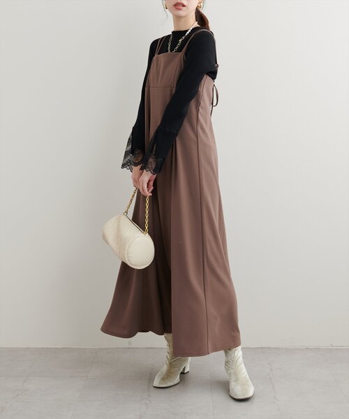 natural couture(ナチュラルクチュール)の「前後2WAY袖口レースリブニット(ニット/セーター・レディース・ミント/チャコールグレー/グレー/オフホワイト/ブラック/グレイッシュベージュ/ボルドー/その他1/その他2・FREE)」の13枚目の写真