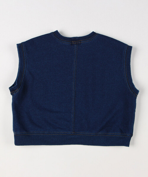 COMME CA ISM（コムサイズム）の「オーバーサイズベスト（ベスト・キッズ・インディゴブルー・100cm/110cm/120cm/130cm/140cm/150cm）」の6枚目の写真