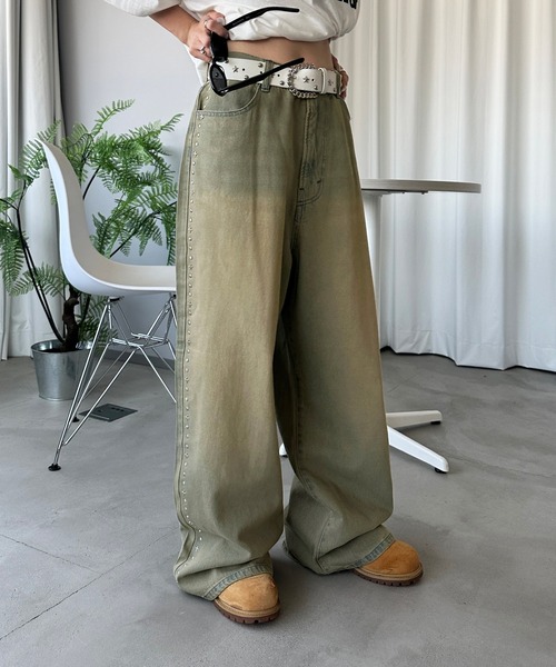 sedacle（セダクル）の「サイドスタッズデニム（デニムパンツ・メンズ・インディゴブルー/ブラック/ブルー・SMALL/MEDIUM/LARGE）」の2枚目の写真