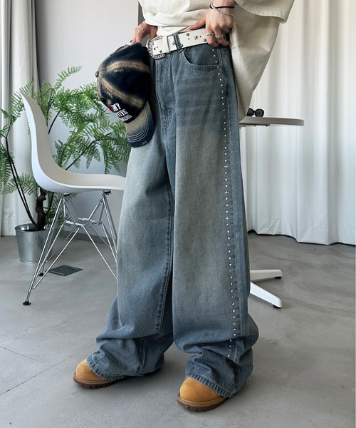 SUPPLIRE スタッズデニム SUPPLIER（サプライヤー）の「Supplier/サプライヤー/Distressed Denim