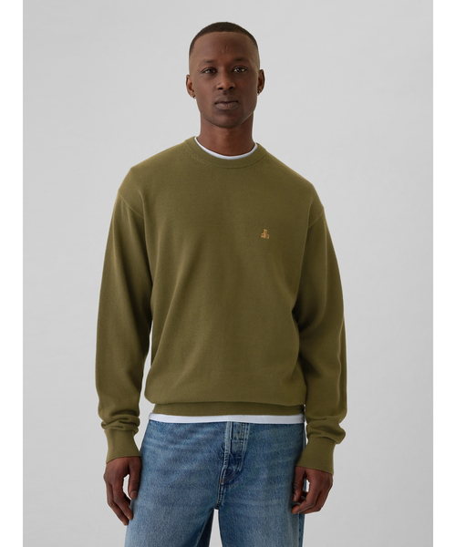 GAP（ギャップ）の「ブラナンベア リラックス クルーネックセーター（ニット/セーター・メンズ・レッド/グレー/カーキ/アイボリー/ブラック・XL/L/M/S/XS）」の14枚目の写真